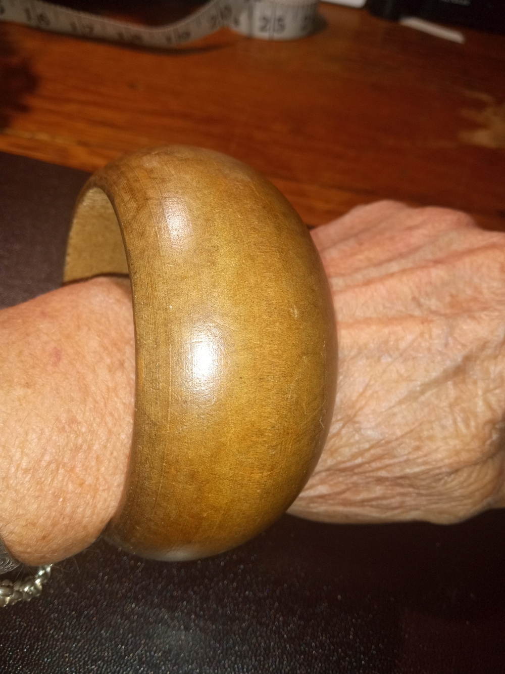 Classic Brown Wooden Bangle Bracelet